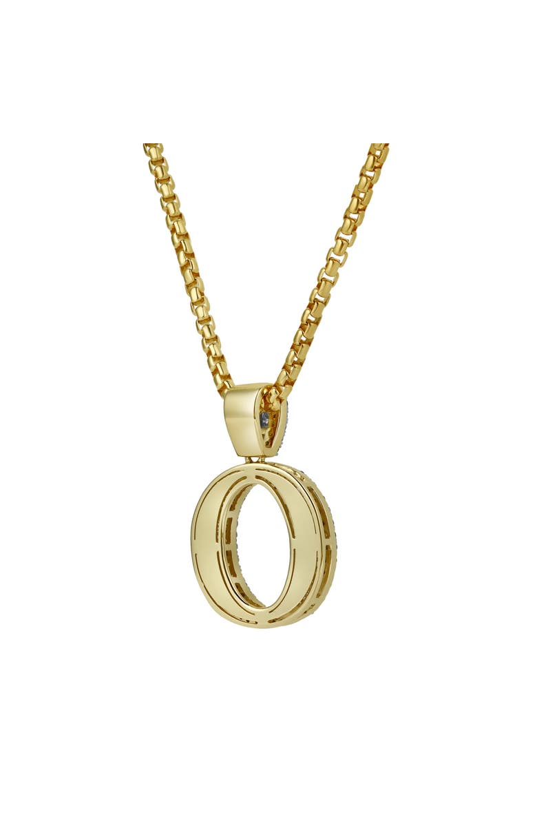 LuvMyJewelry O Initial Diamond Pendant 10K Yellow Gold - 0.81 Carats, Alternate, color, 10K Yellow Gold