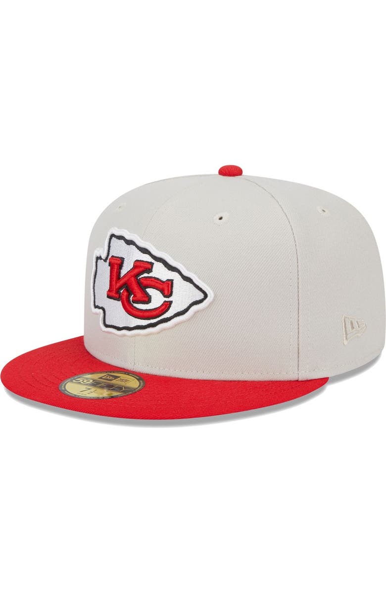 New Era Men's New Era Khaki/Red Kansas City Chiefs Super Bowl Champions Patch 59FIFTY Fitted Hat, Main, color, 