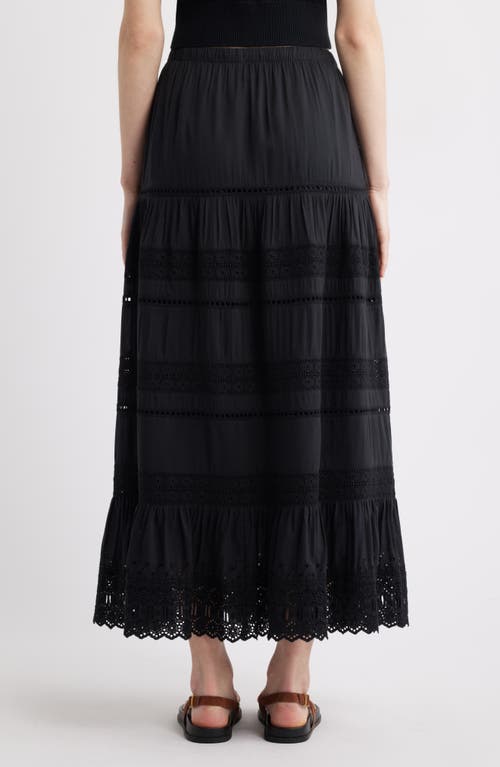 Shop Treasure & Bond Lace Inset Maxi Skirt In Black