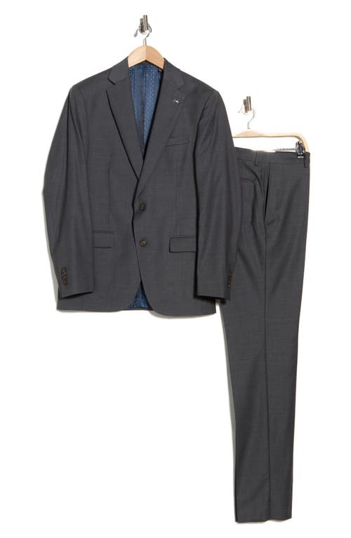 No Ordinary Joe By Ted Baker Jake Solid Grey Notch Lapel Wool Suit In Gray