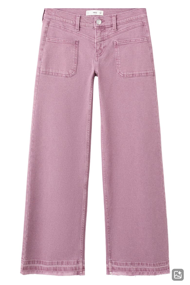 Release Hem Patch Pocket Low Rise Straight Leg Jeans, Alternate, color, PALE PINK