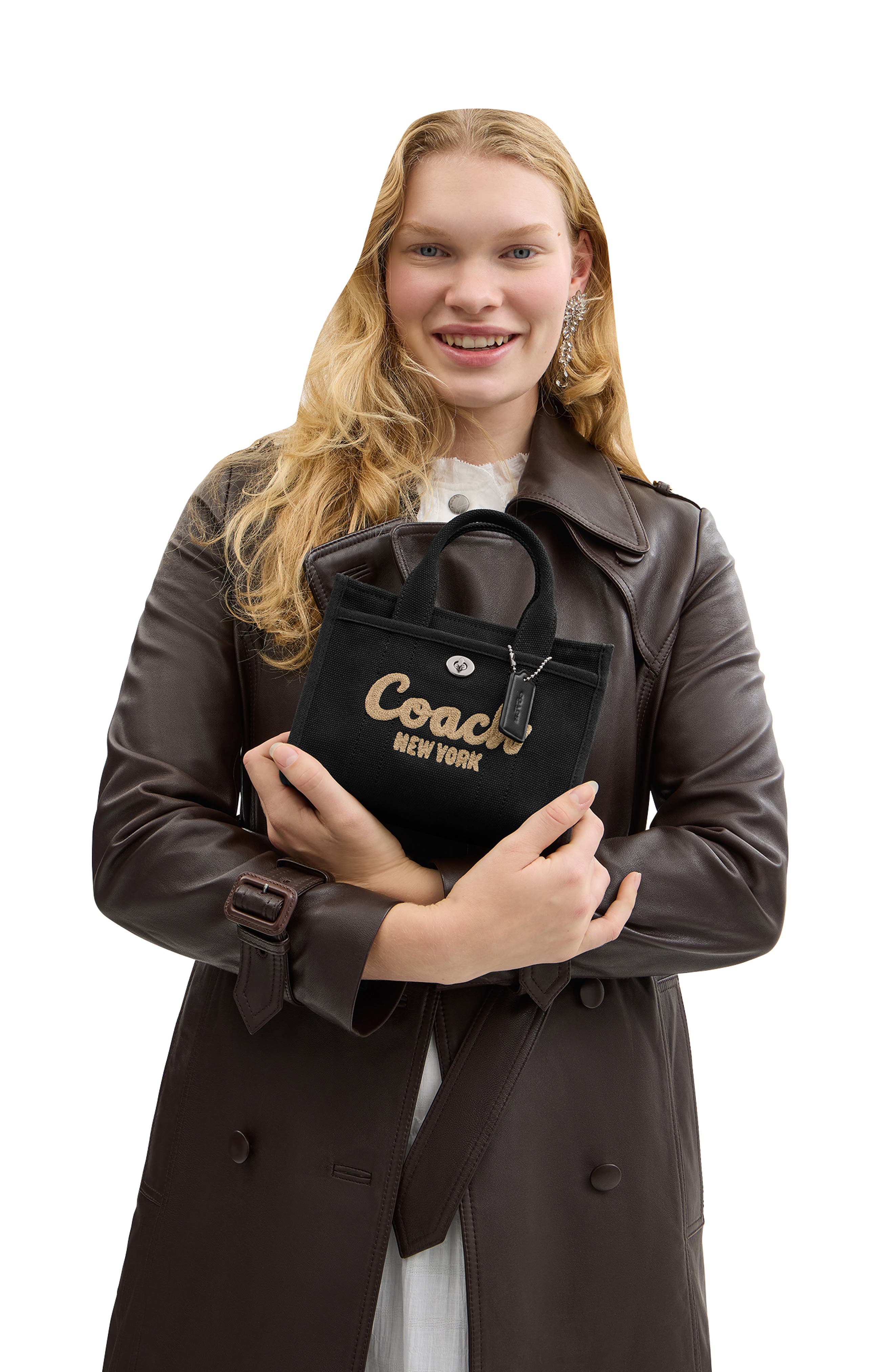 COACH Canvas Cargo 20 Tote, Alternate, color, Lh/Black