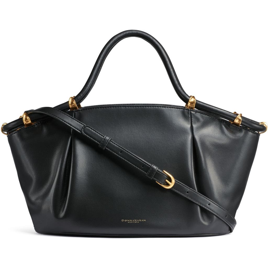 Shop Donna Karan New York Chiffon Satchel In Black/gold