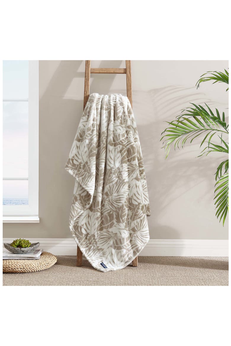 Costa Blanca Throw Blanket, Alternate, color, DARK BEIGE