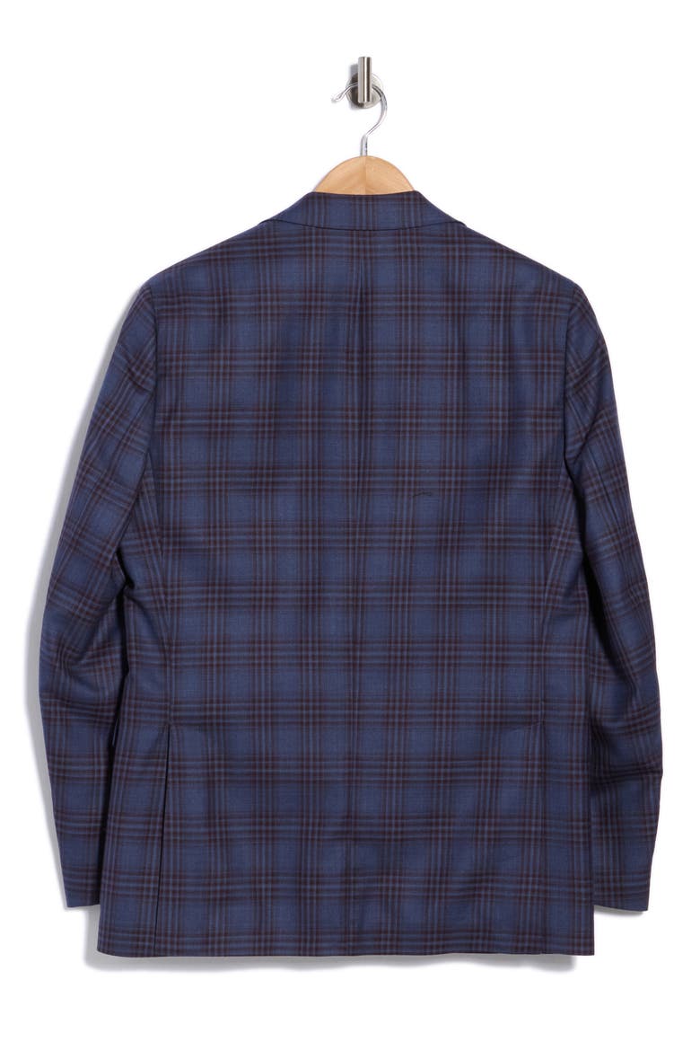 Elex Blue Plaid Wool Sport Coat, Alternate, color, MID BLUE