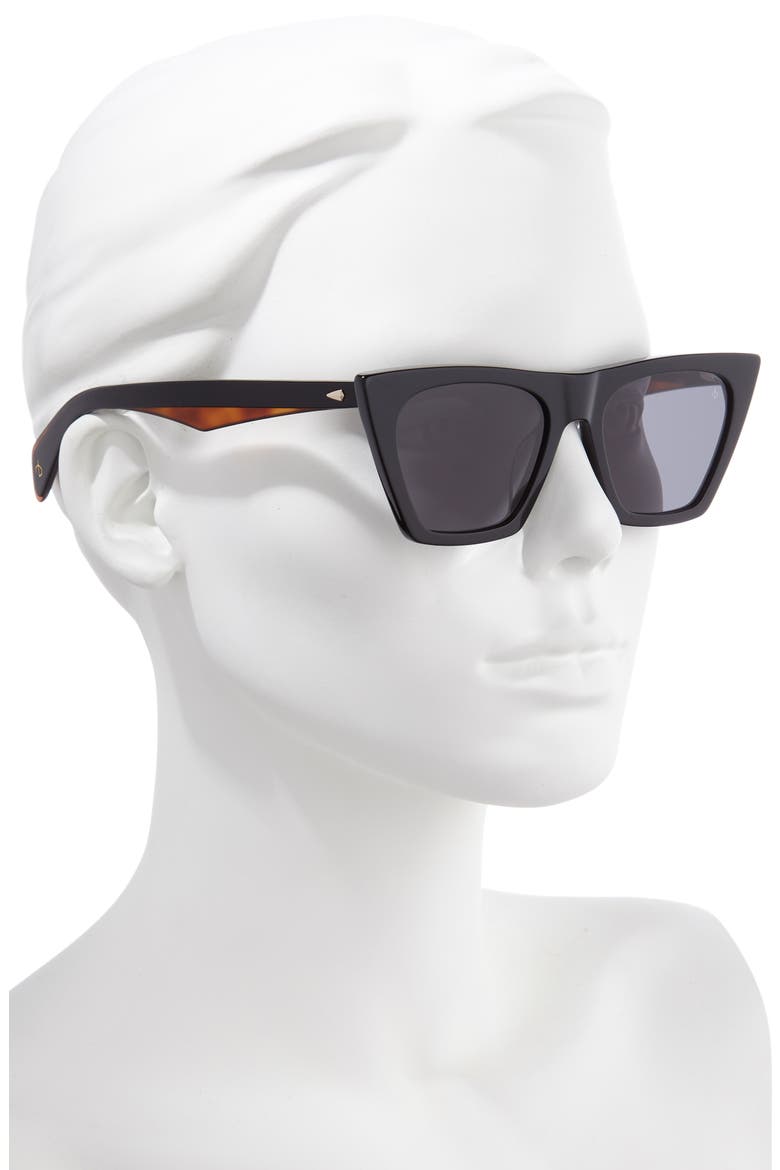 51mm Cat Eye Sunglasses, Alternate, color, BLACK