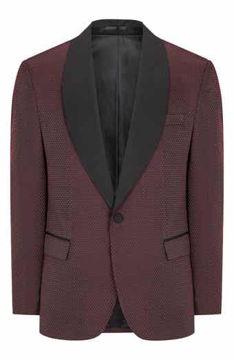 Swiss Dot Embroidered Tuxedo Jacket
