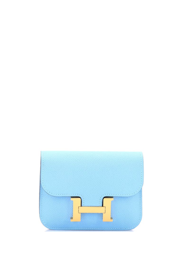 Constance Slim Wallet Epsom, Main, color, Celeste