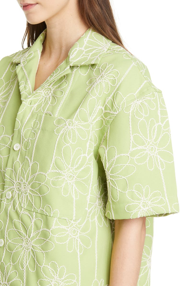 Jacquemus Embroidered Twill Shirt, Alternate, color,