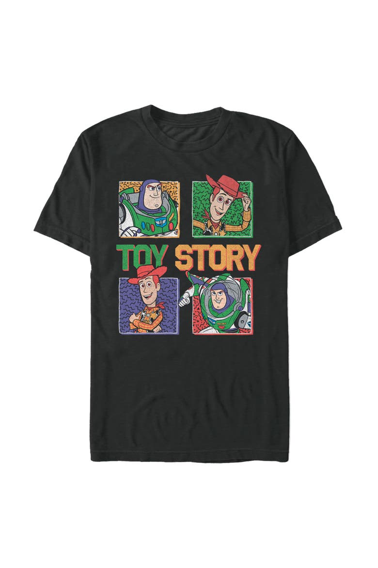 Mens Toy Story Astronaut and Sheriff Portraits T Shirt, Main, color, Black