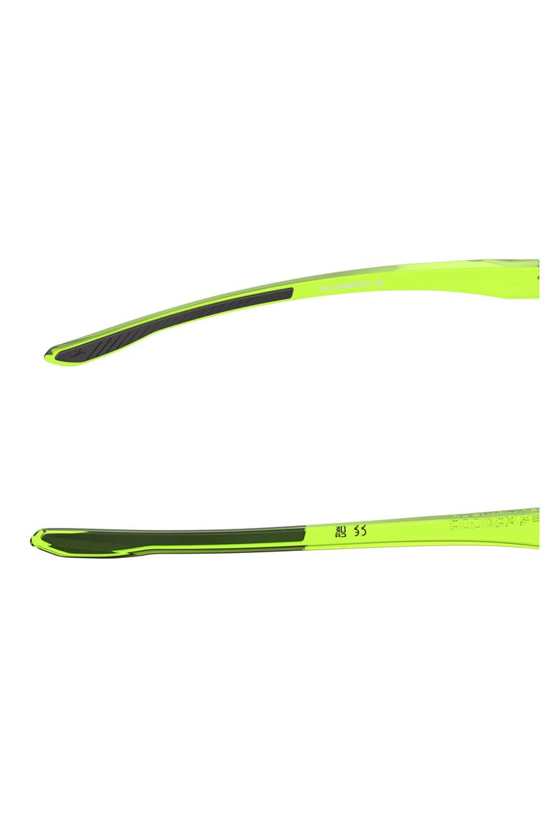 Gameday 99mm Mirrored Shield Sunglasses, Alternate, color, YELLOW CRYSTAL