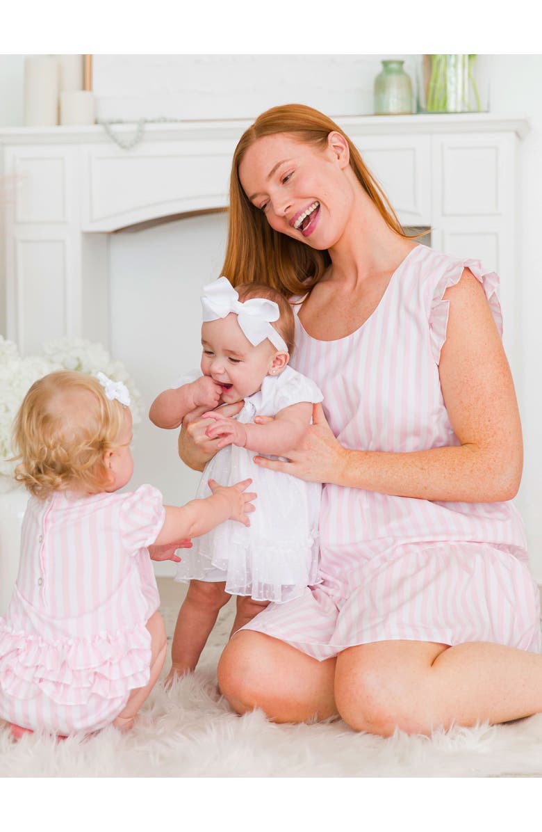 RuffleButts Baby Girls Dotted Tulle Dress & RuffleButt Set, Alternate, color, White