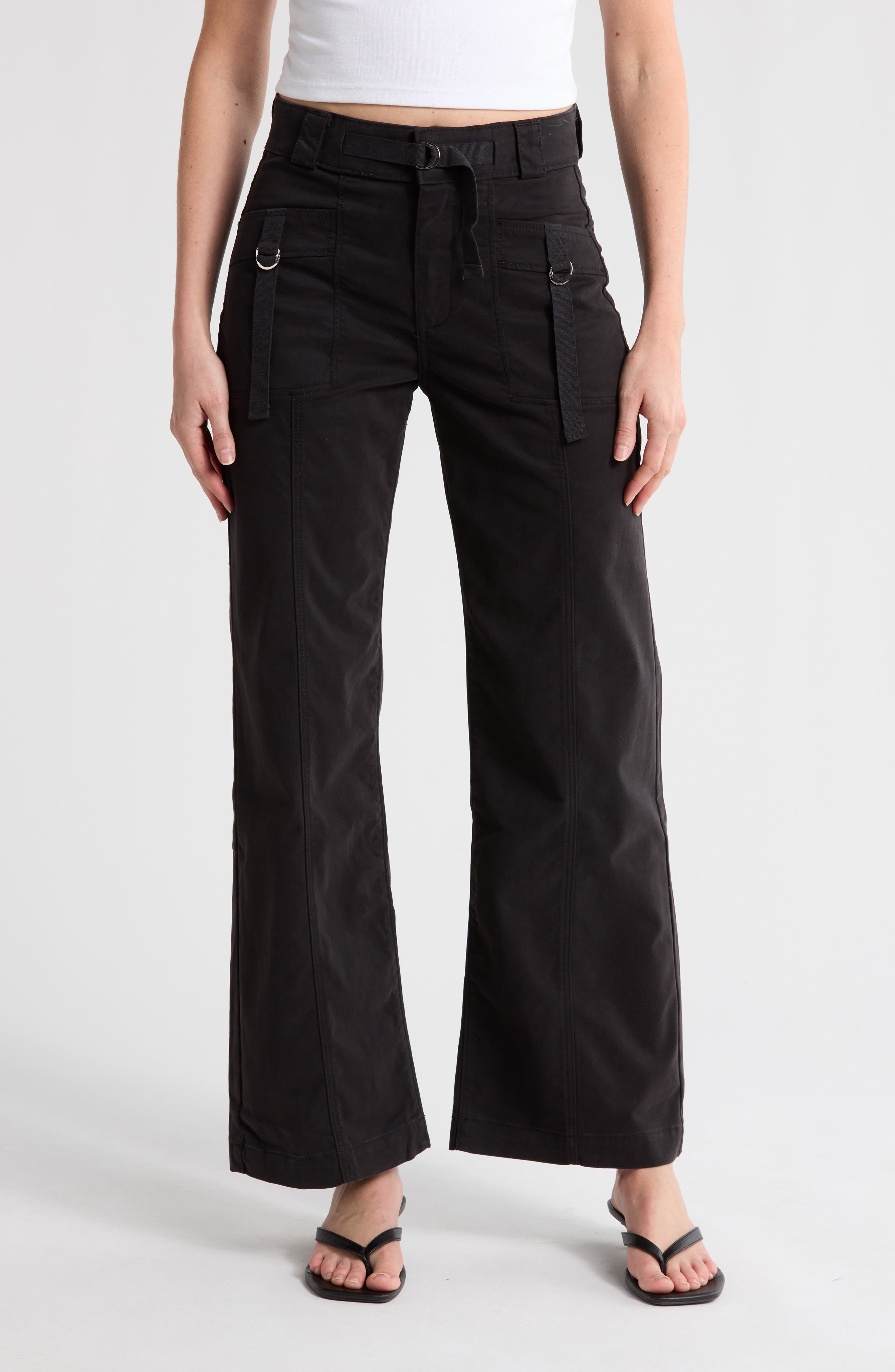 PAIGE Brooklyn Tactical Wide Leg Jeans
