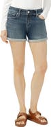 Silver Jeans Co. Elyse Curvy Mid Rise Denim Shorts