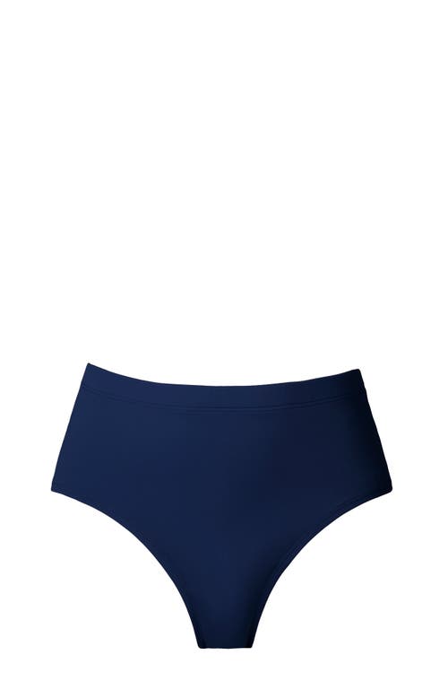Shapesolver Basic Brief Plus Size Swimsuit Bottom In Blue