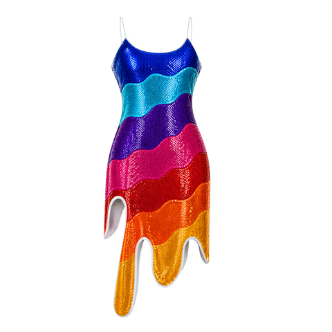 Sequin Wavy Dress