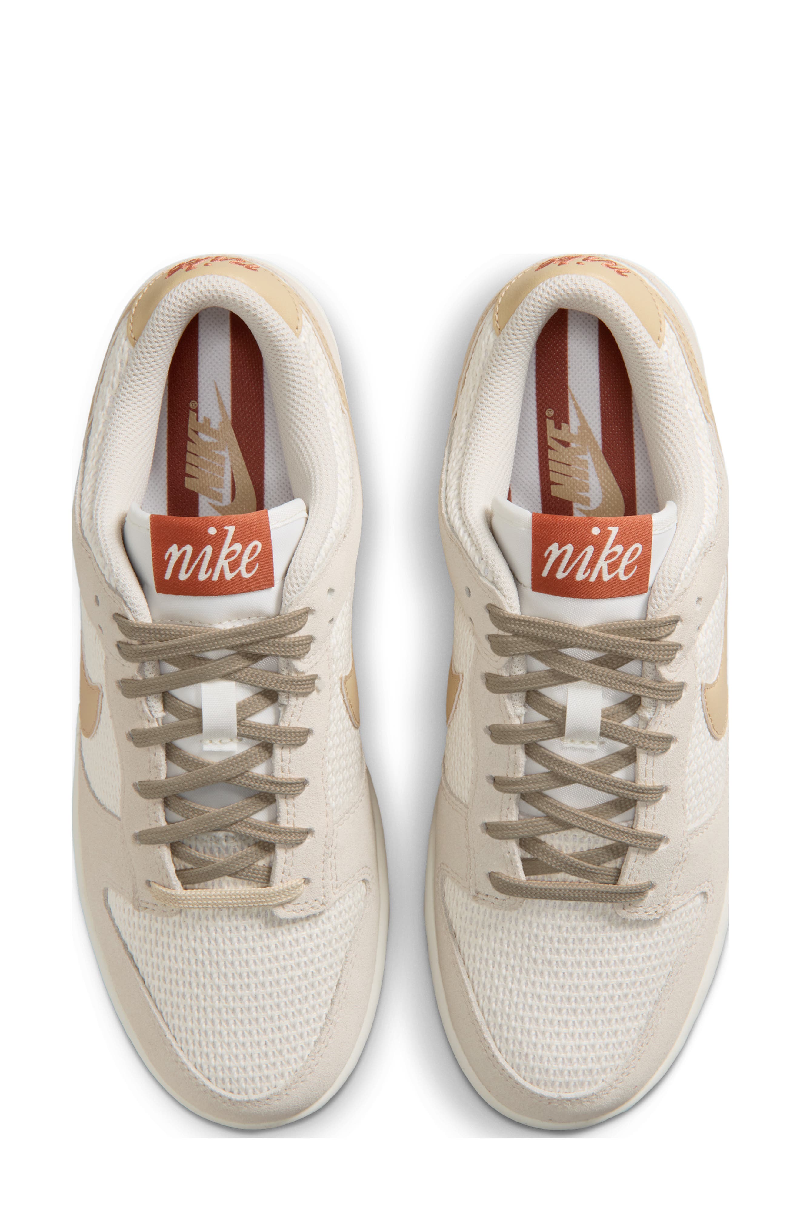 Nike Dunk Low SE Basketball Sneaker, Alternate, color, Sail/ Light Brown/ Sail/ Linen