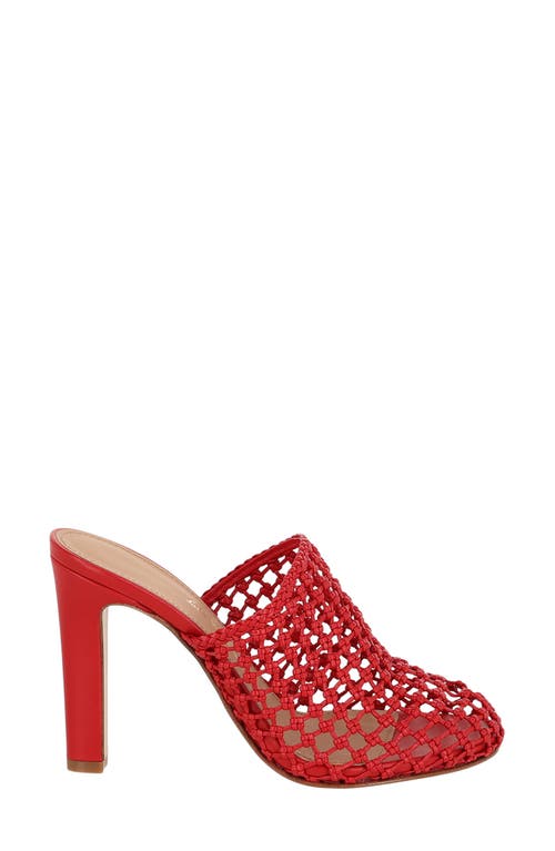 Ferragamo Ellas X5 Caged Leather Heel Mules In Red