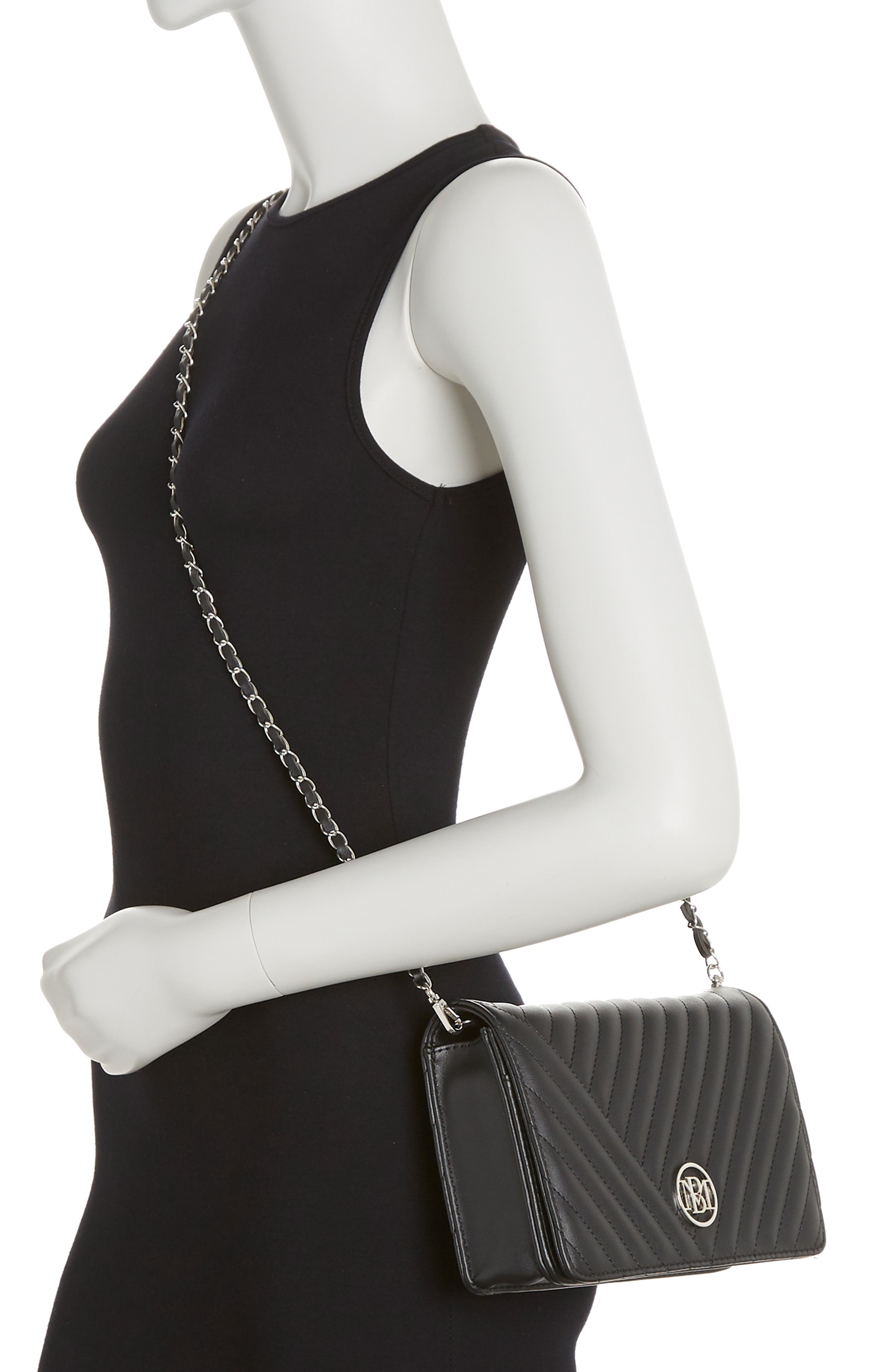 Badgley Mischka Collection Large Quilted Crossbody Bag, Alternate, color, 