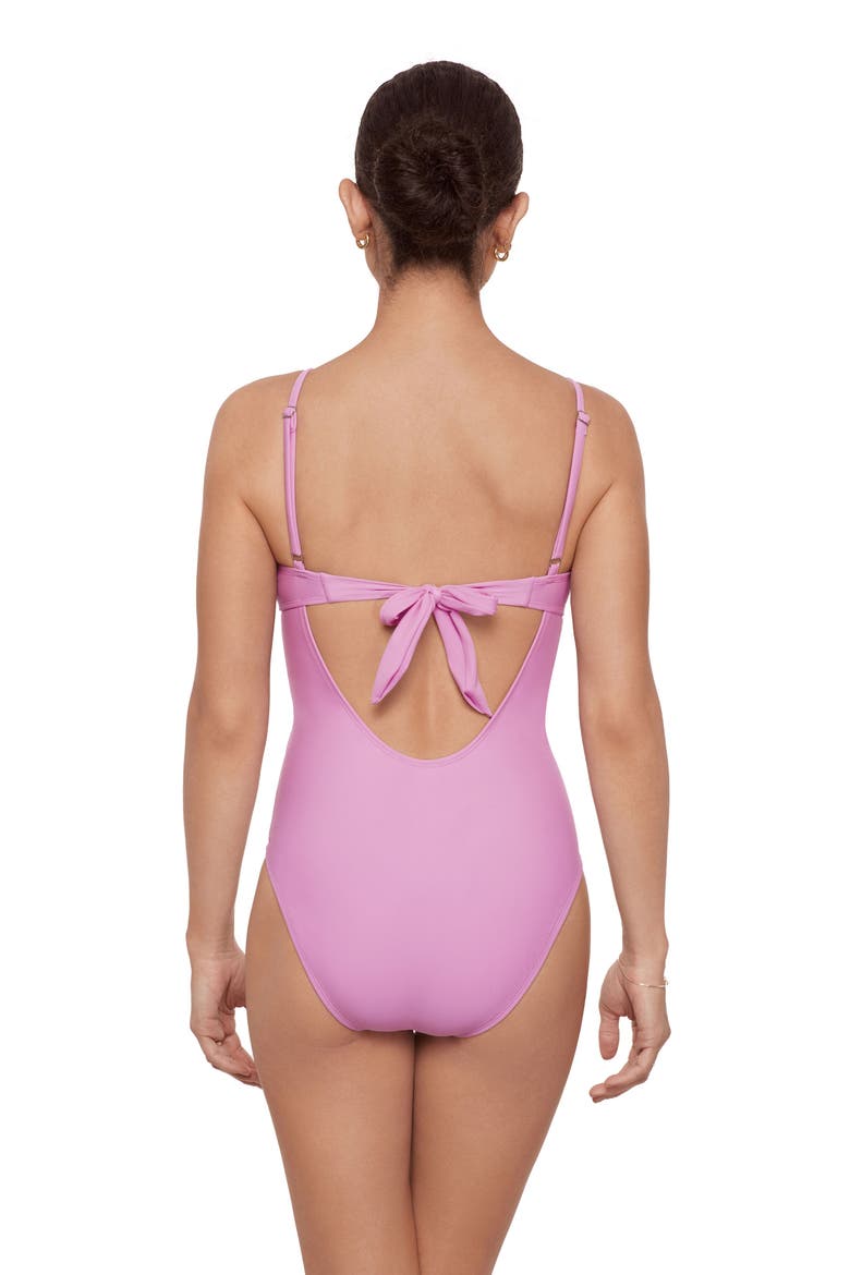 Scoop Neck Open Tie Back One Piece, Alternate, color, Lavender