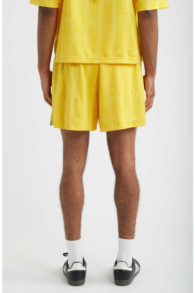 x Brain Dead Disney Football Shorts, Alternate, color, BOLD GOLD