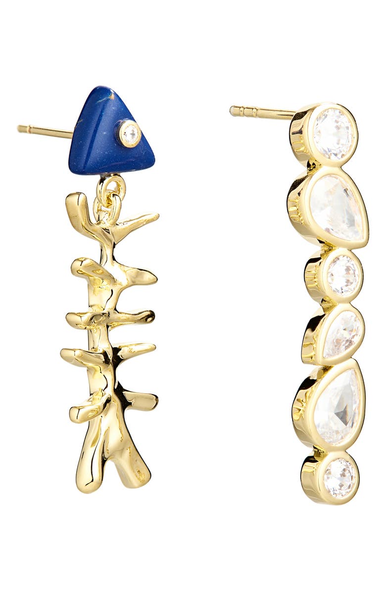 Éliou Pescado Mismatched Drop Earrings, Alternate, color, Gold