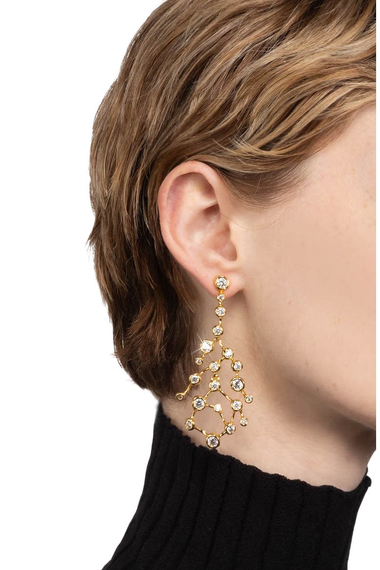 Asterales Celestial Cubic Zirconia Drop Earrings, Alternate, color, STONES