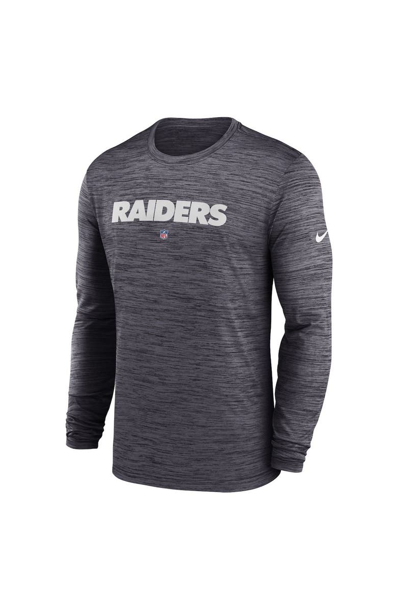Nike Men's Nike  Black Las Vegas Raiders Sideline Team Velocity Performance Long Sleeve T-Shirt, Alternate, color, Black