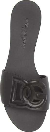 Dolce&Gabbana Bianca Interlock Slide Sandal (Women) | Nordstrom
