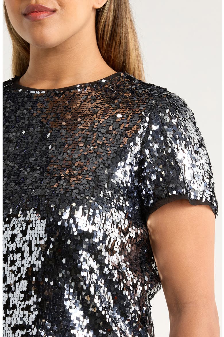 Paillette Top, Alternate, color, GUNMETAL/ ANNE BLACK
