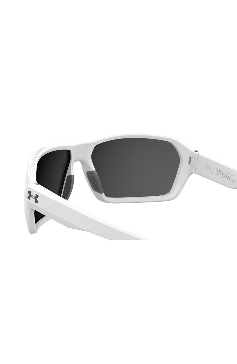 Under Armour 64mm Gradient Polarized Rectangular Sunglasses, Alternate, color, 