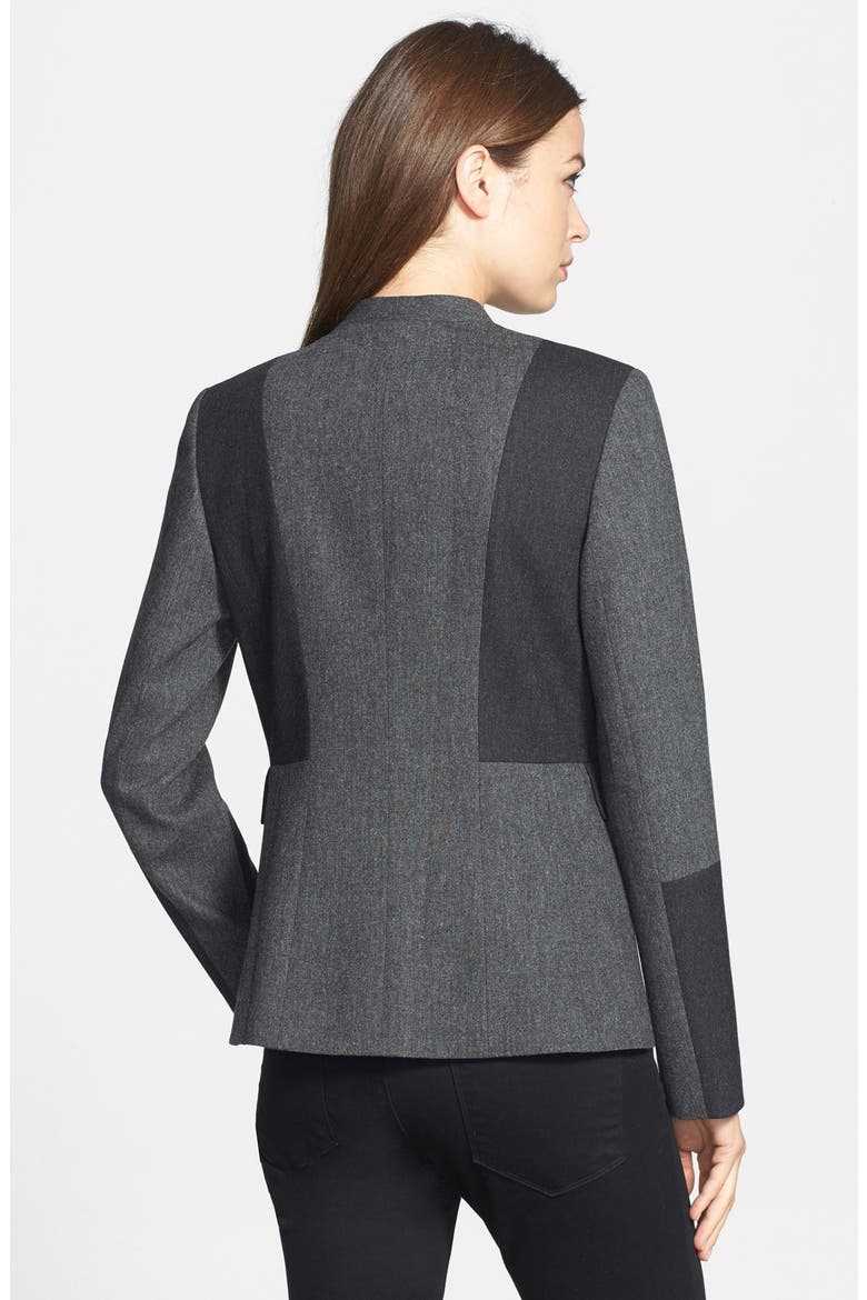 'Jesi' Colorblock Flannel Jacket, Alternate, color, GREY COMBO
