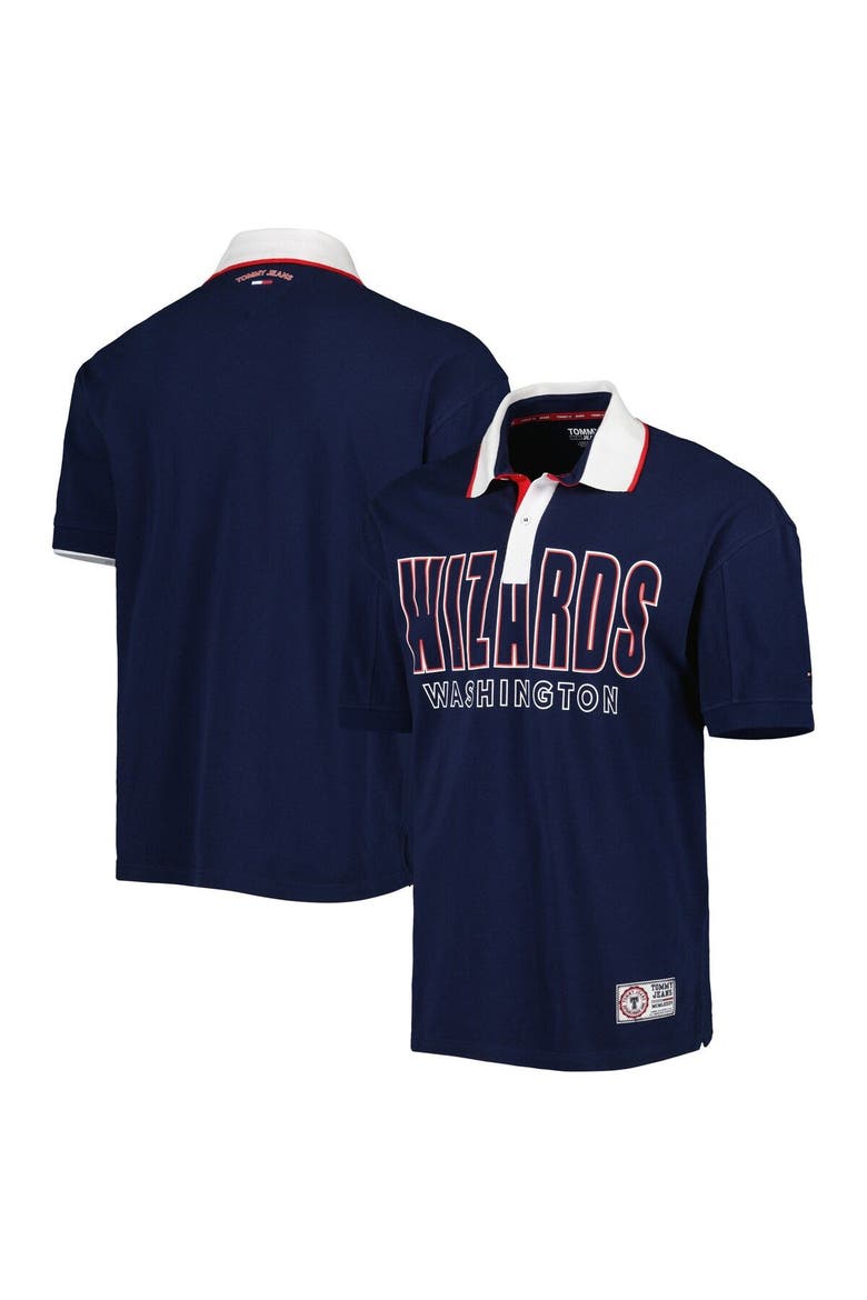 Men's Tommy Jeans Navy Washington Wizards Stanley Pique Polo, Main, color, Navy