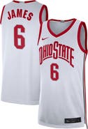 Nike Men's Nike LeBron James White Ohio State Buckeyes Limited Basketball Jersey