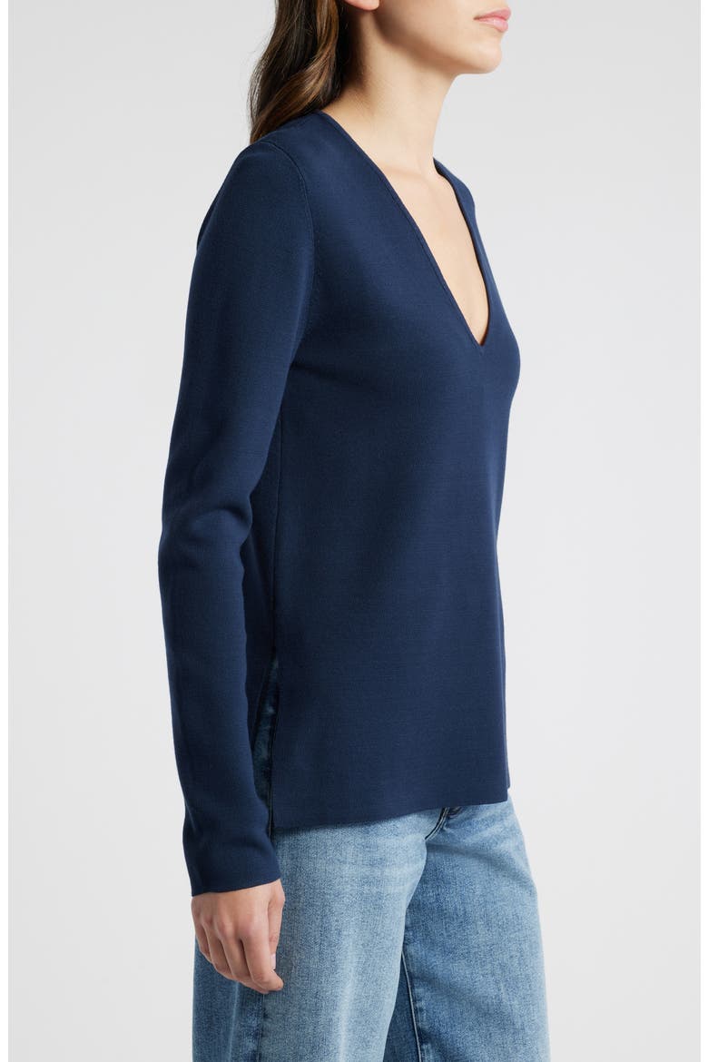 V-Neck Sweater, Alternate, color, NAVY