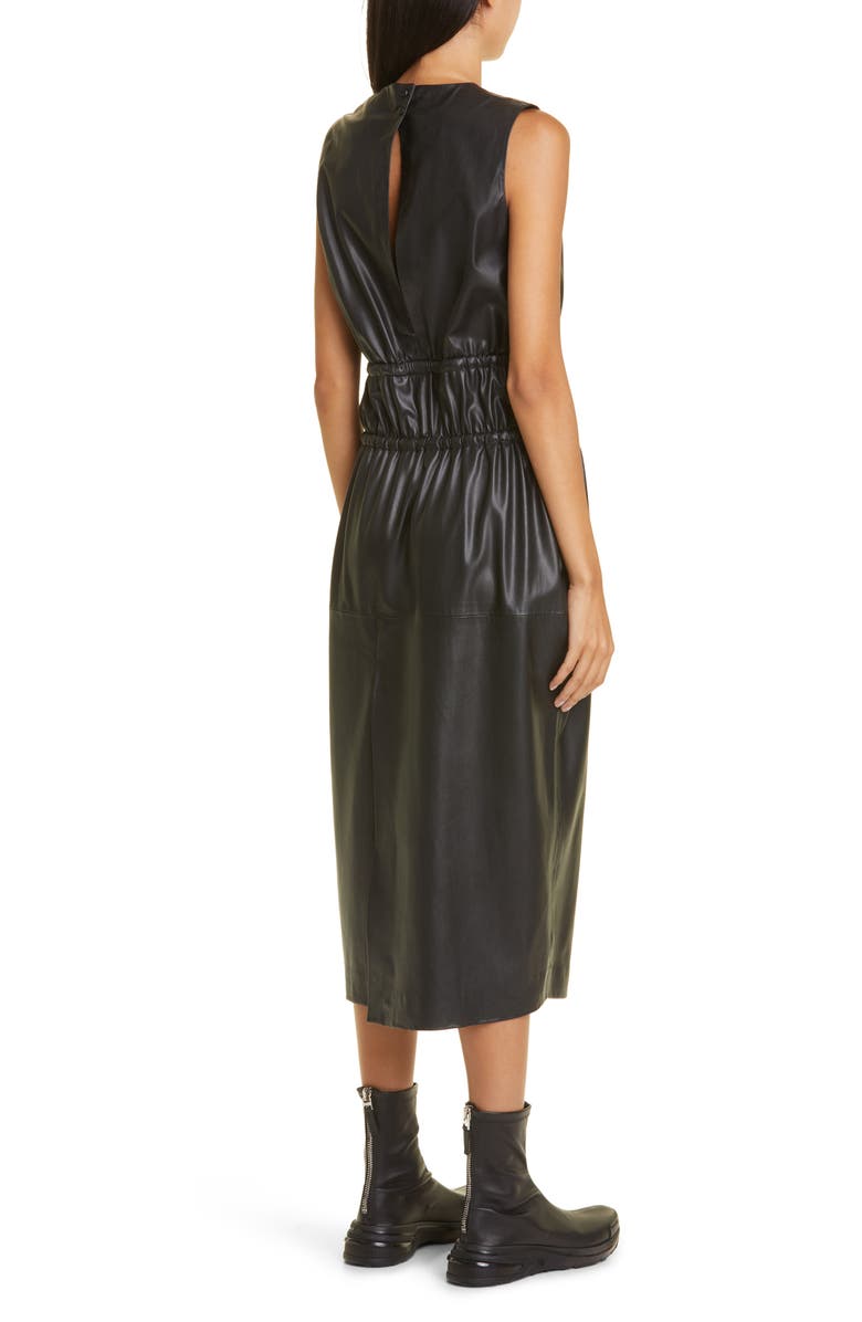 Proenza Schouler White Label Faux Leather Sleeveless Dress, Alternate, color, 