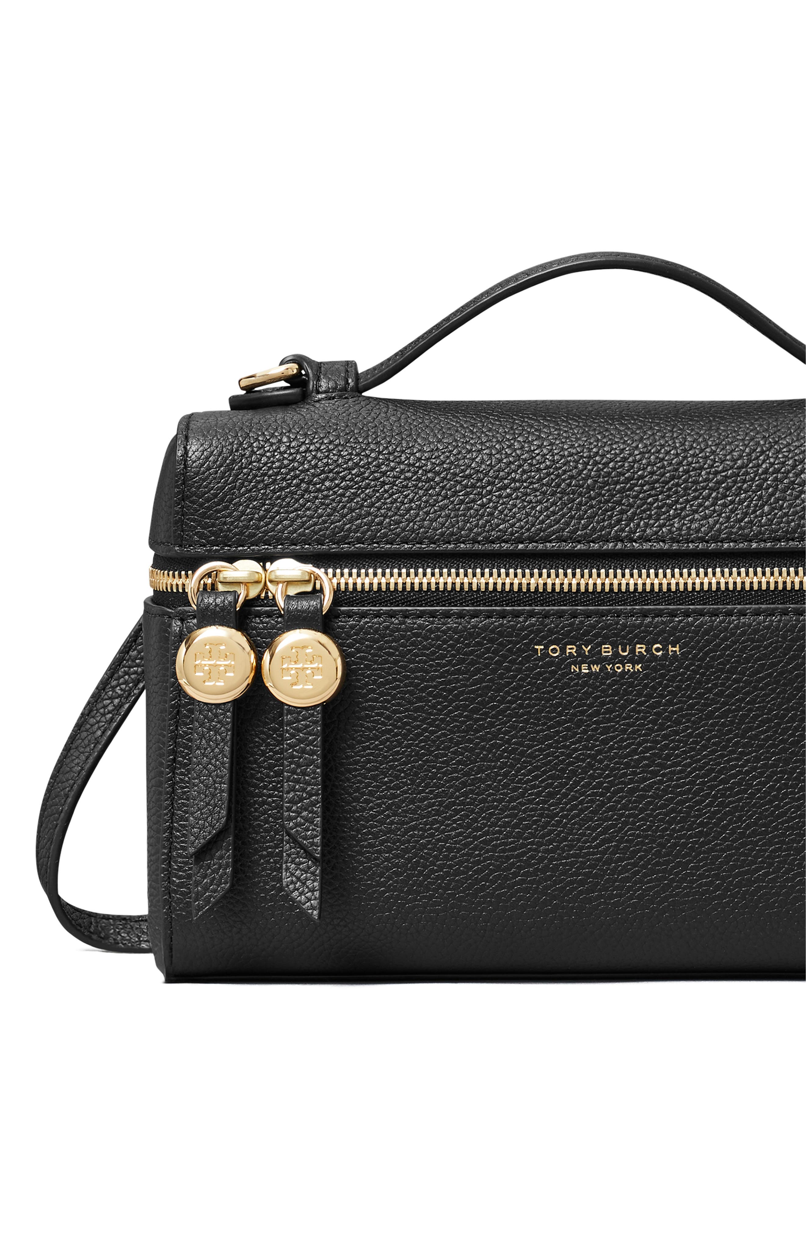 Tory Burch Romy Slim Top Handle Bag, Alternate, color, Black