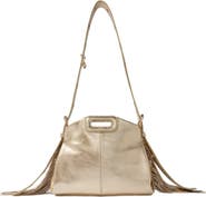 maje Miss M mini metallic leather bag