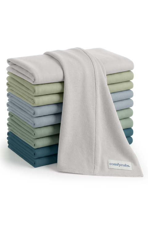 Cotton Burp Cloths - Pack of 10