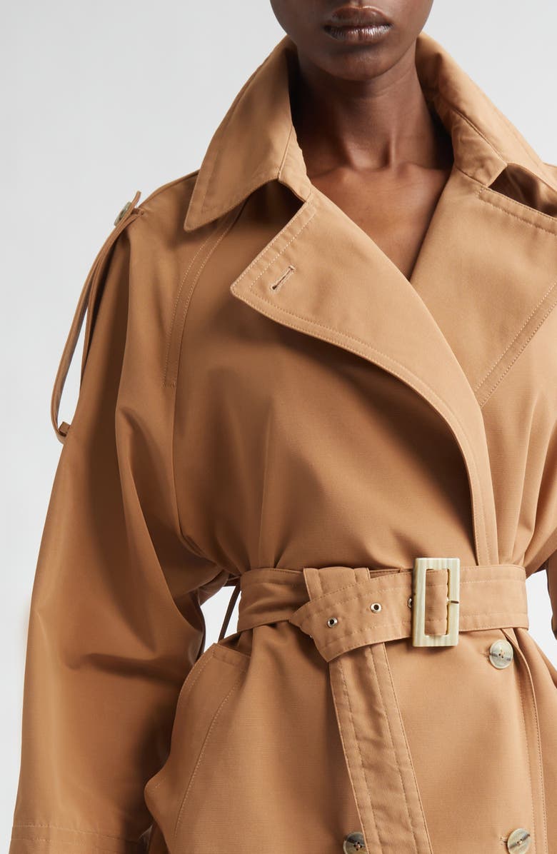 Herno Belted Gabardine Trench Coat, Alternate, color, 2157 Camel