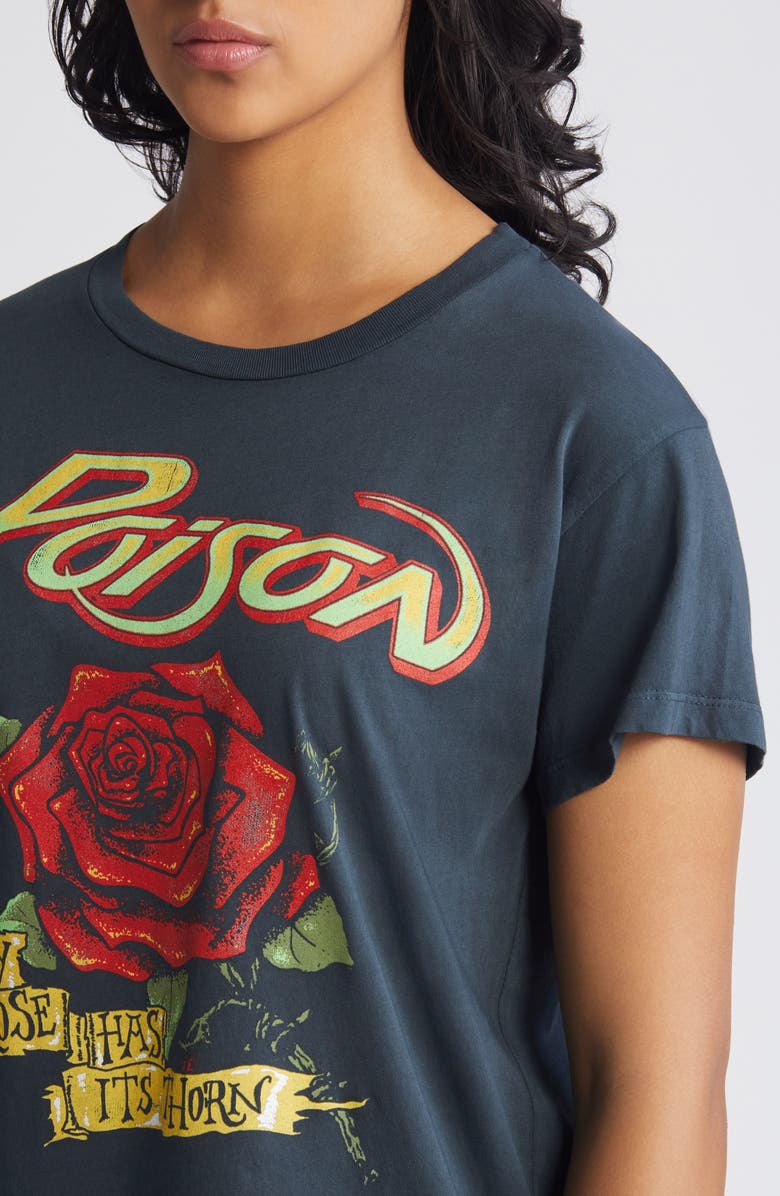 Daydreamer Poison Every Rose Cotton Graphic T-Shirt, Alternate, color, Vintage Black