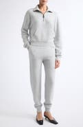 Victoria Beckham Half Zip Wool & Cashmere Sweater