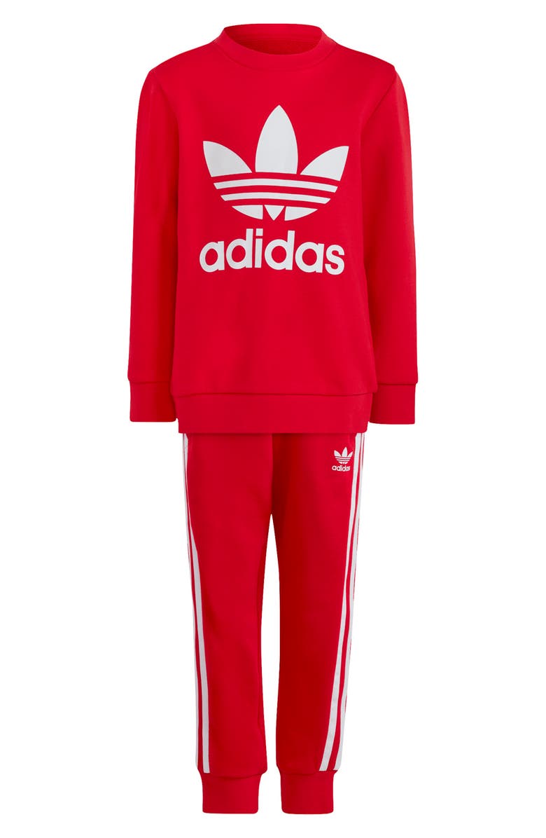 adidas Kids' Adicolor Crewneck Sweatshirt & Joggers Set, Main, color, 