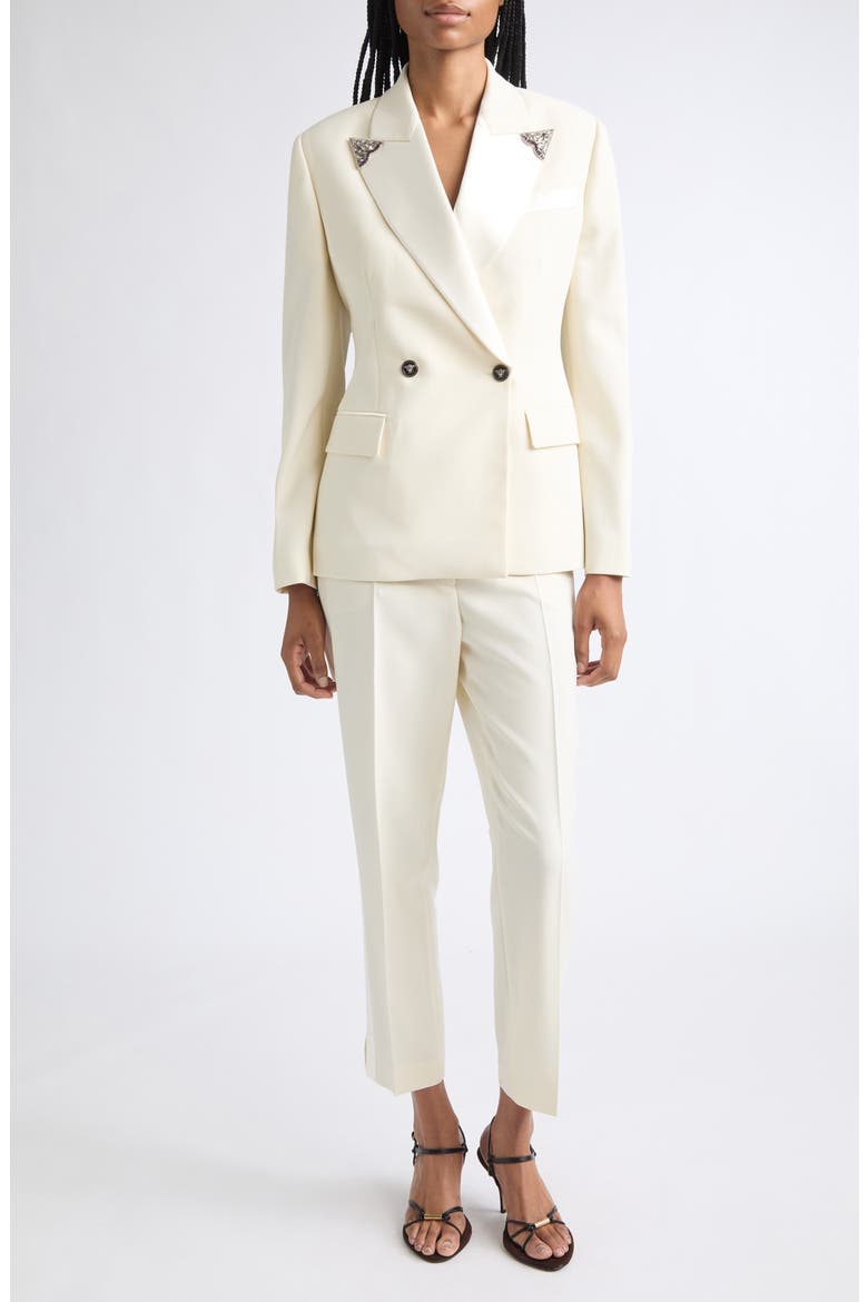 Stretch Wool Evening Narrow Leg Pants, Alternate, color, WOOL WHITE
