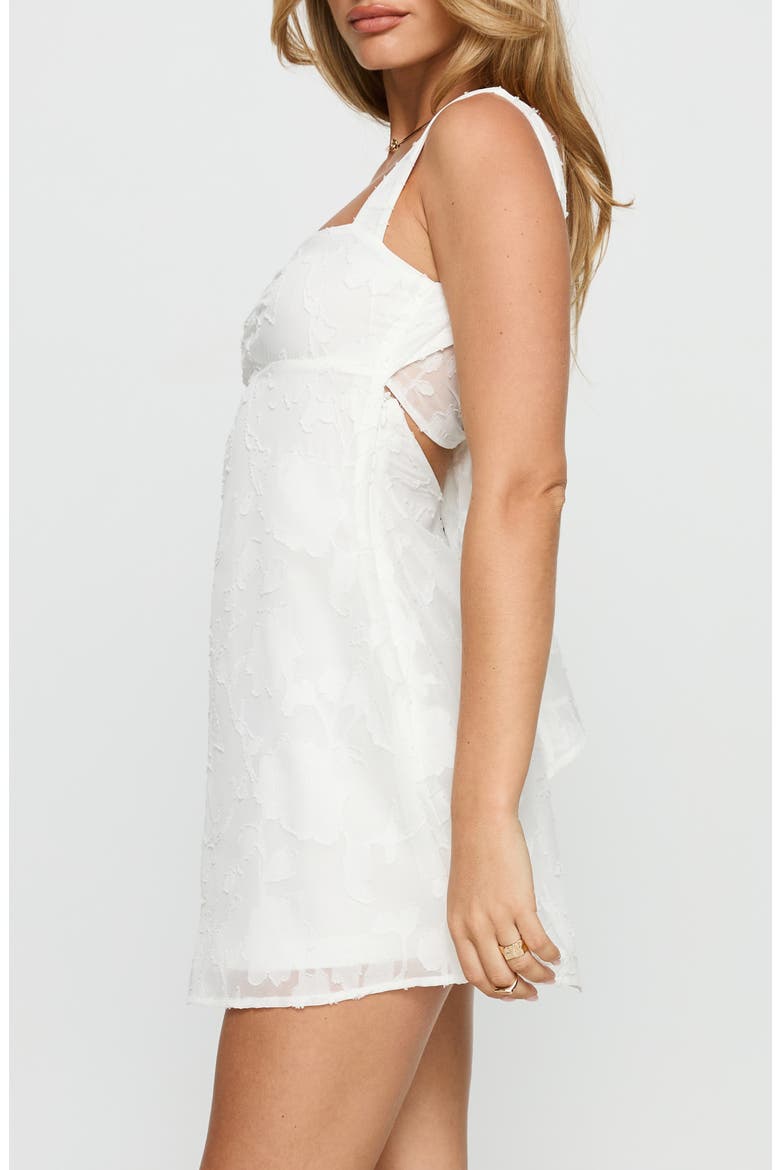 Mcbeath Floral Jacquard Minidress, Alternate, color, WHITE