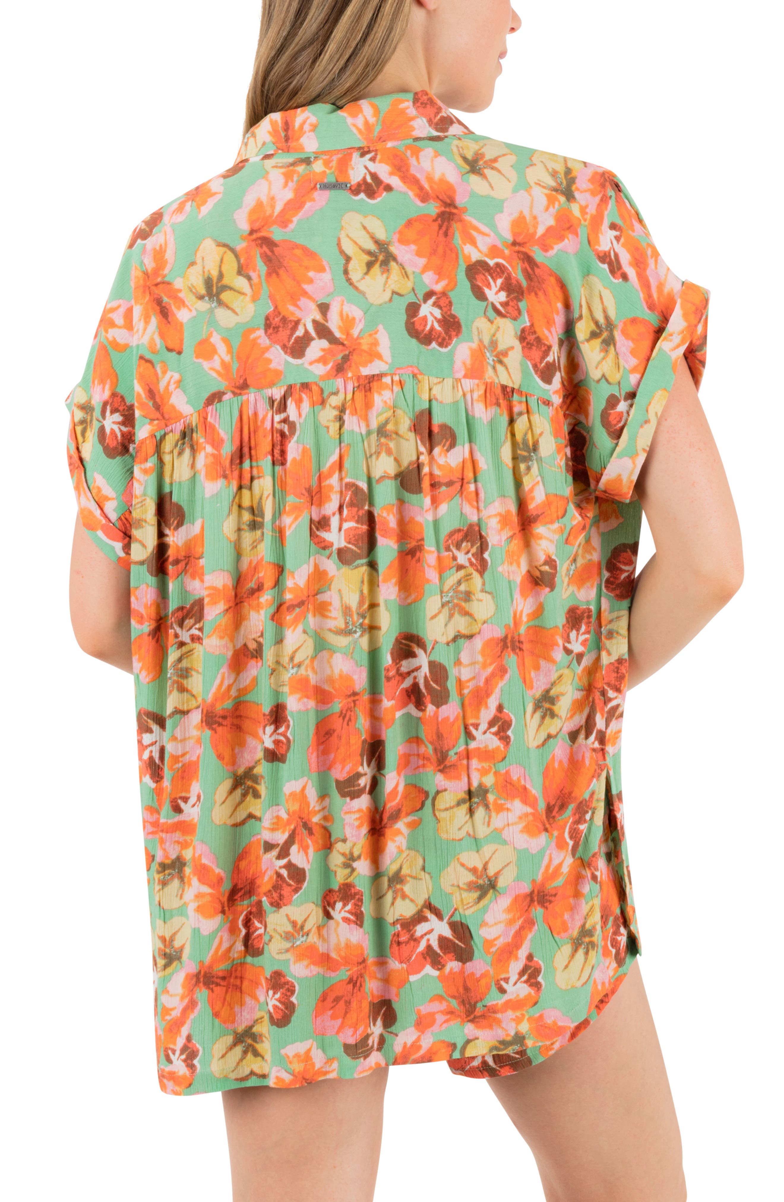 Ginko Clouds Floral Button-Up Shirt - image 2