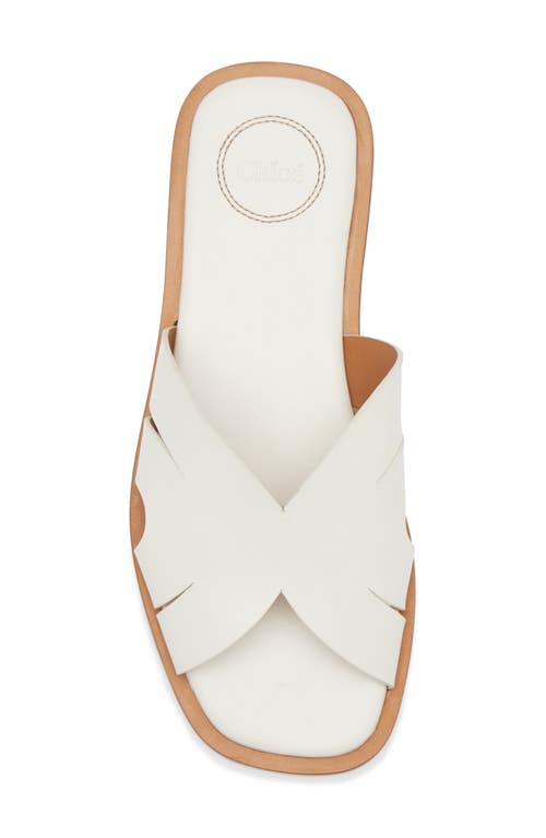 Chloé Scalloped Slide Sandal In White