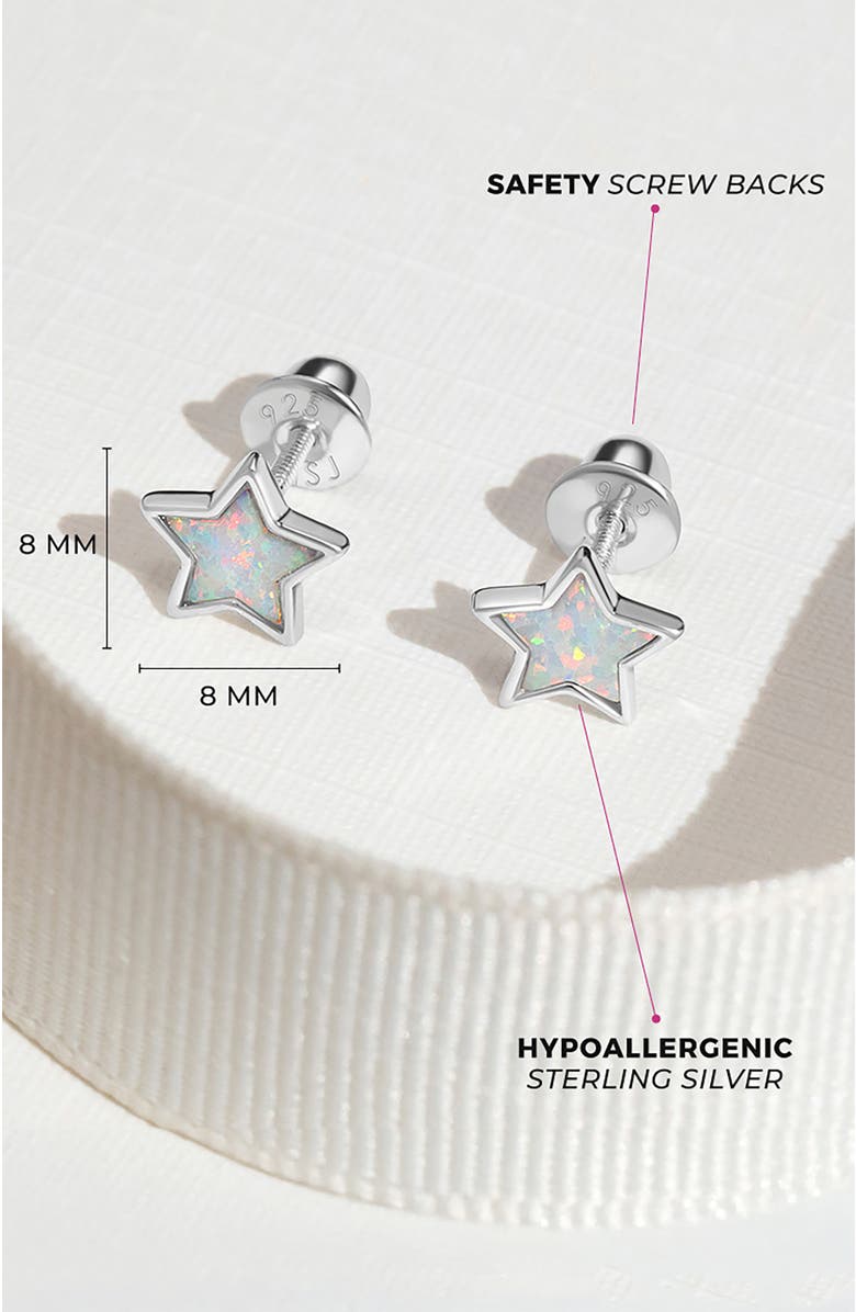 In Season Jewelry Sparkle Star Earrings, Alternate, color, Opal