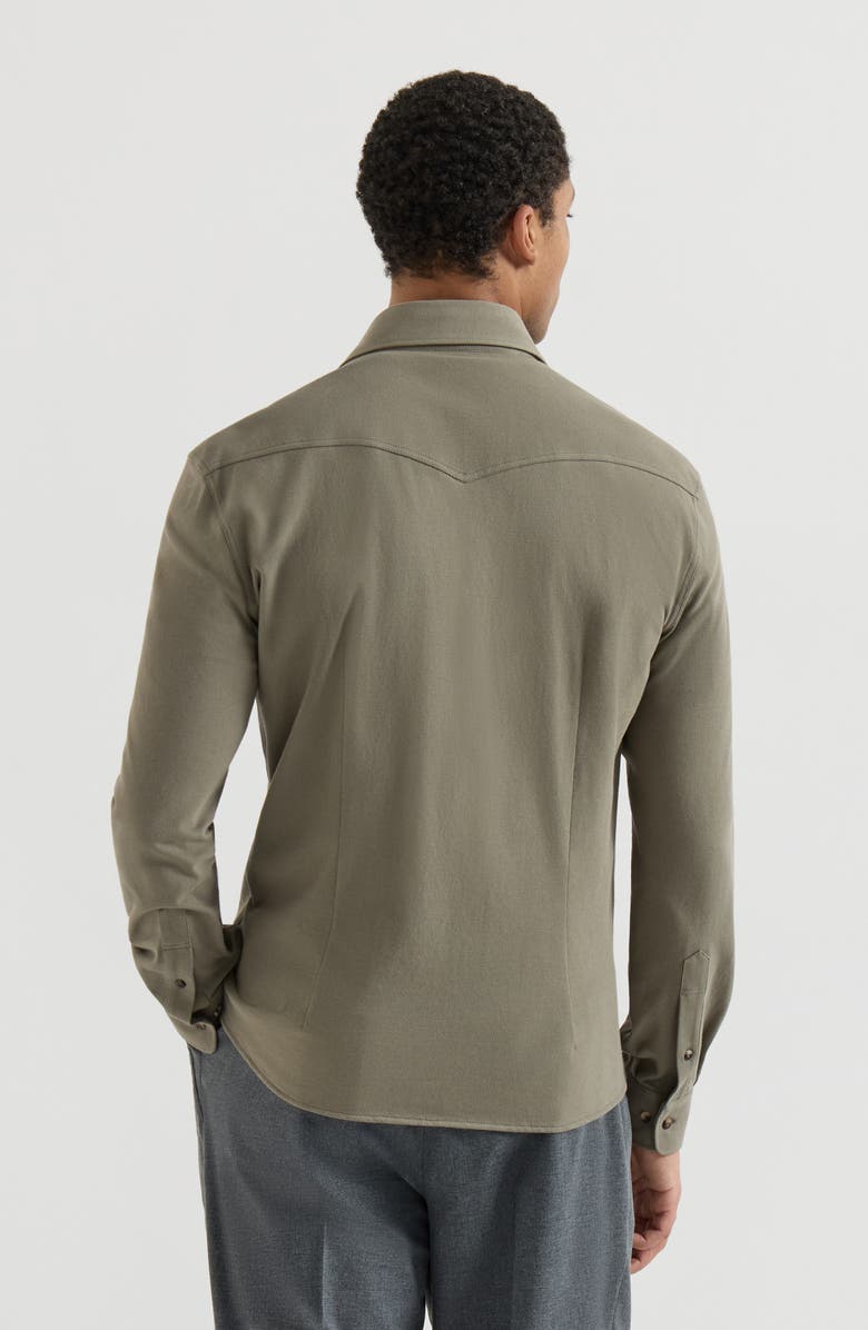 Brunello Cucinelli Piqué shirt, Alternate, color, Military