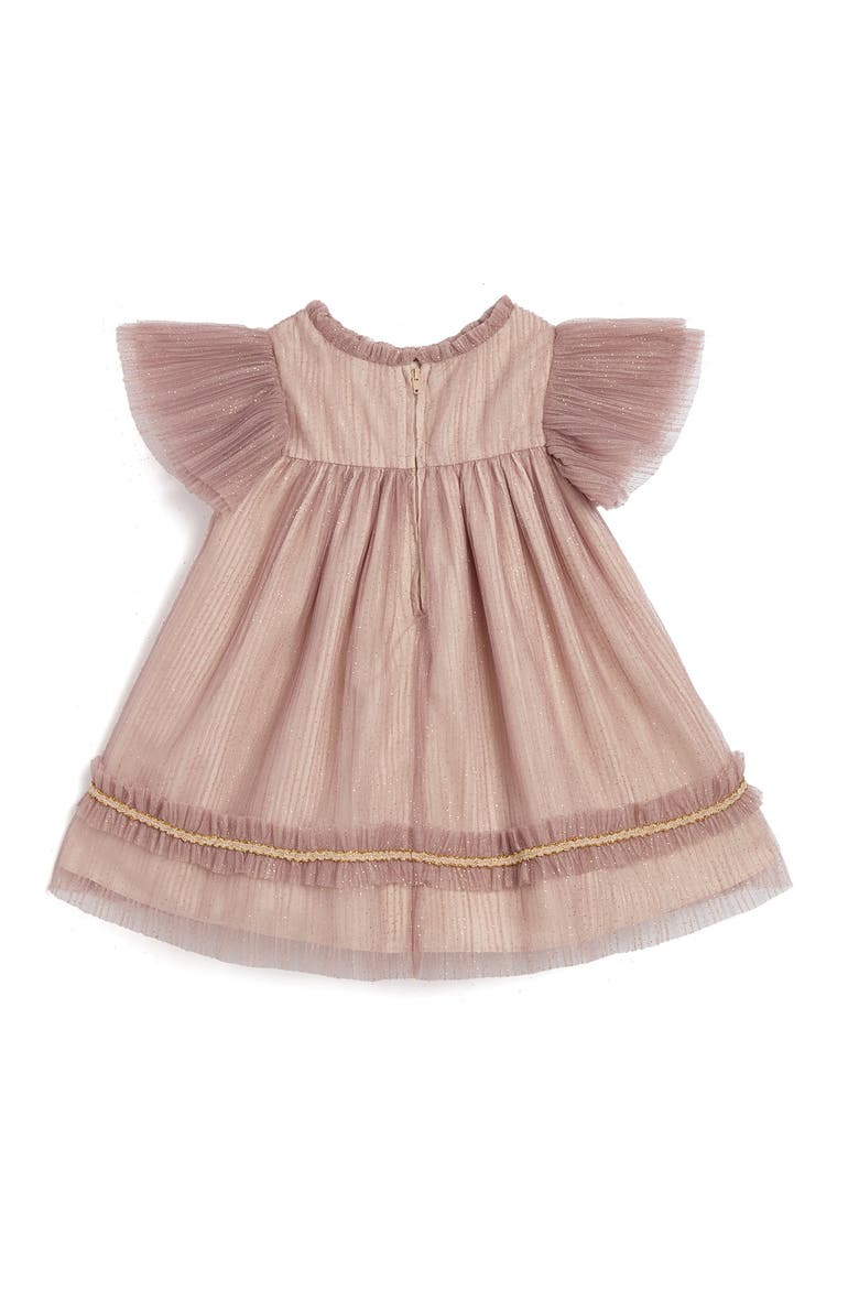 Remy Metallic Mesh Party Dress with Bloomers, Alternate, color, MAUVE